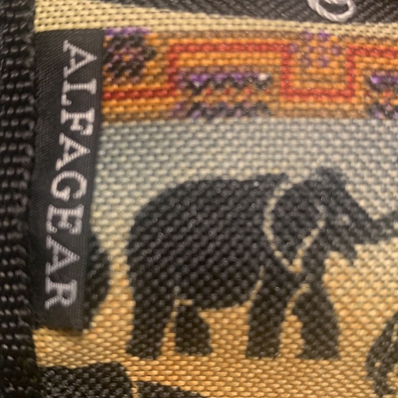 Alfagear ~ African Safari Print Canvas Tote Bag w/Zipper & Coin Purse - Picture 4 of 12